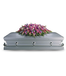 Lavender Tribute Casket Spray 